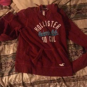 Red hollister hoodie